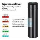 Garrafa Térmica 500ml FitMode® com Medidor Digital – Mantenha sua Bebida na Temperatura Ideal + Bolsa Térmica de Brinde